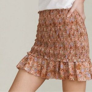 Veronica Beard Melodie Mini Floral Ruched Skirt Size 4